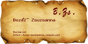 Bozó Zsuzsanna névjegykártya