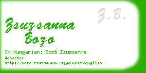 zsuzsanna bozo business card